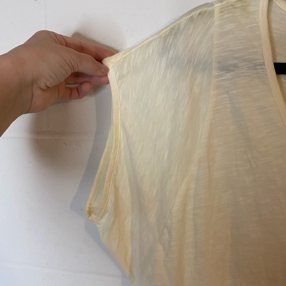 NWT LOFT Yellow Orange Ombré Oversized Short Sleeve Low Neck T-shirt - Picture 5 of 10